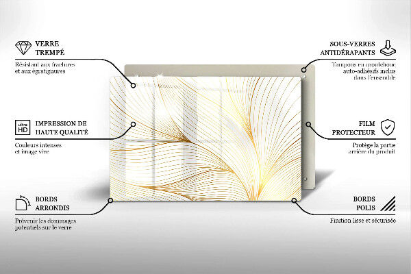 Kuchynská doska zo skla Vzor moderných línií