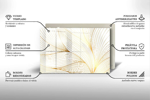 Kuchynská doska zo skla Vzor moderných línií