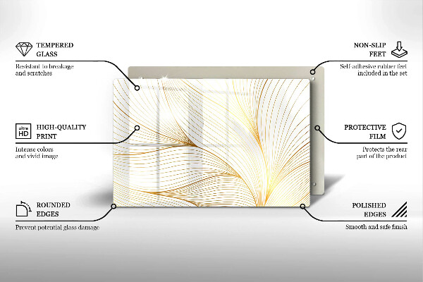 Kuchynská doska zo skla Vzor moderných línií