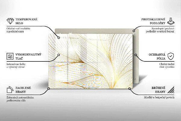 Kuchynská doska zo skla Vzor moderných línií