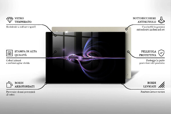 Kuchynská doska zo skla Moderná abstrakcia