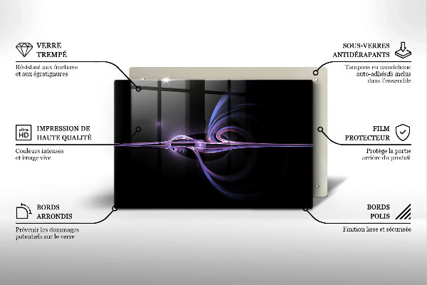 Kuchynská doska zo skla Moderná abstrakcia