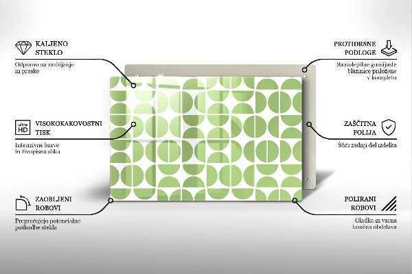 Kuchynská doska zo skla Vzor boho tvarov