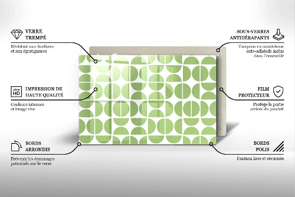 Kuchynská doska zo skla Vzor boho tvarov