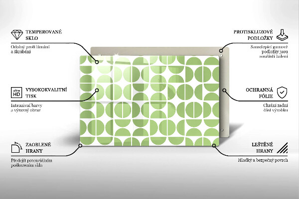 Kuchynská doska zo skla Vzor boho tvarov