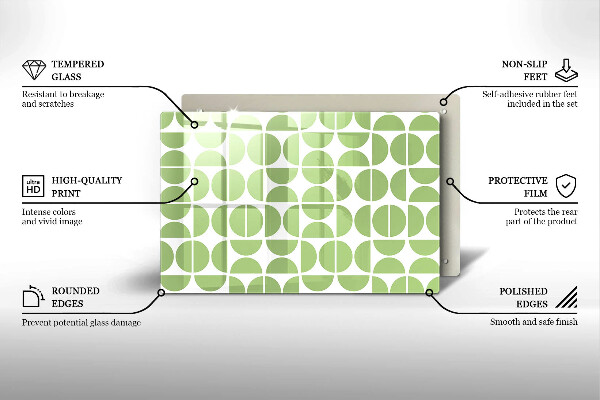 Kuchynská doska zo skla Vzor boho tvarov