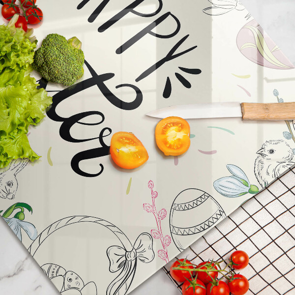 Kuchynská doska zo skla Happy Easter