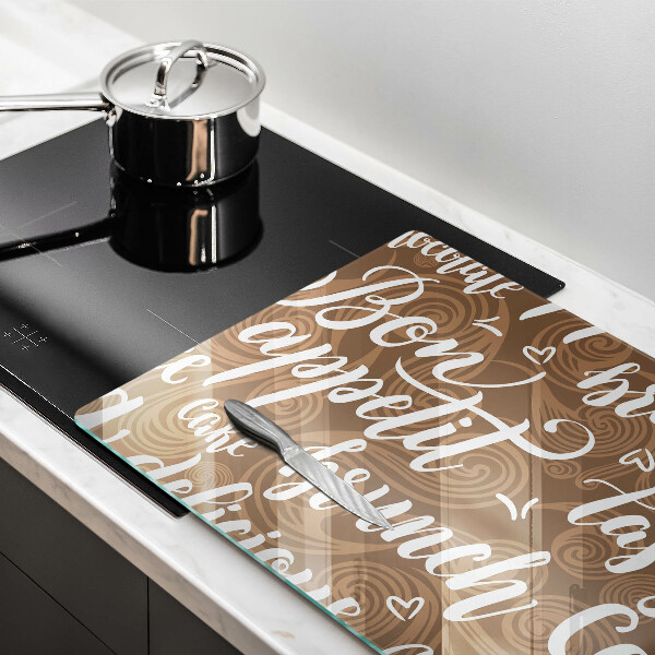 Kuchynská doska zo skla Bon appetit titulky