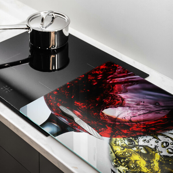 Kuchynská doska zo skla Poháre vína