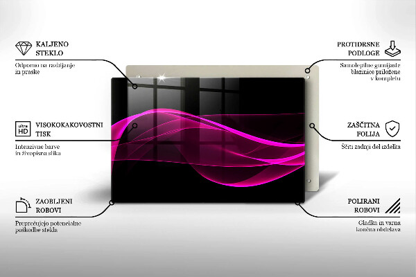 Kuchynská doska zo skla Ružová abstrakcia