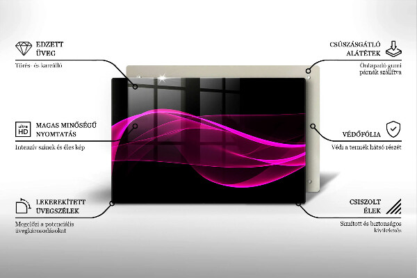 Kuchynská doska zo skla Ružová abstrakcia