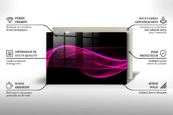 Kuchynská doska zo skla Ružová abstrakcia