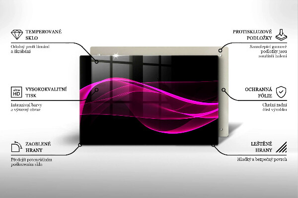 Kuchynská doska zo skla Ružová abstrakcia