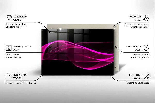 Kuchynská doska zo skla Ružová abstrakcia