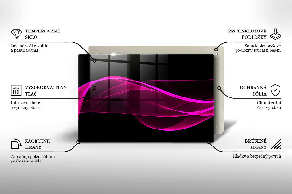 Kuchynská doska zo skla Ružová abstrakcia
