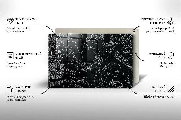 Kuchynská doska zo skla Kuchynské doplnky