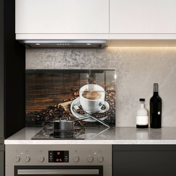 Kuchynská doska zo skla Šálka a kávové zrná