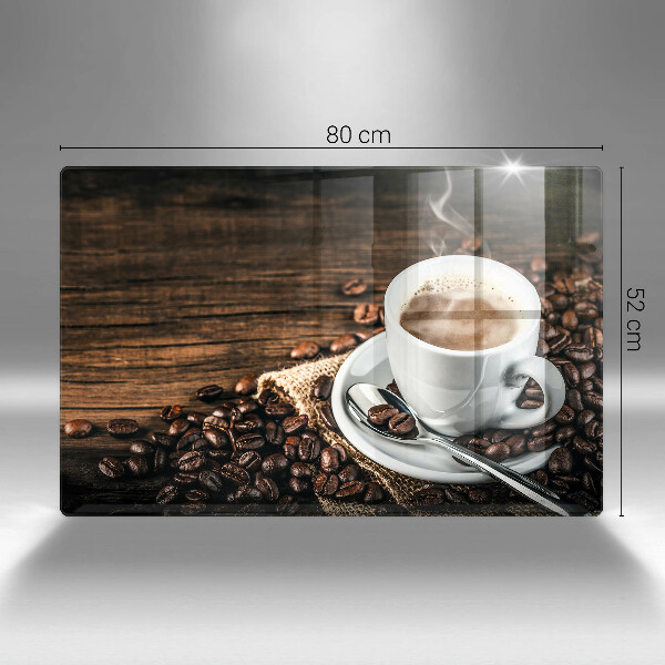 Kuchynská doska zo skla Šálka a kávové zrná