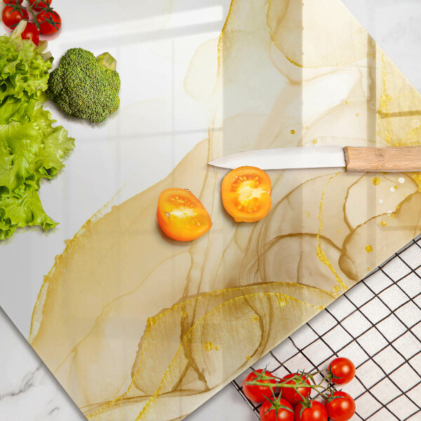 Kuchynská doska zo skla Zlatá abstrakcia