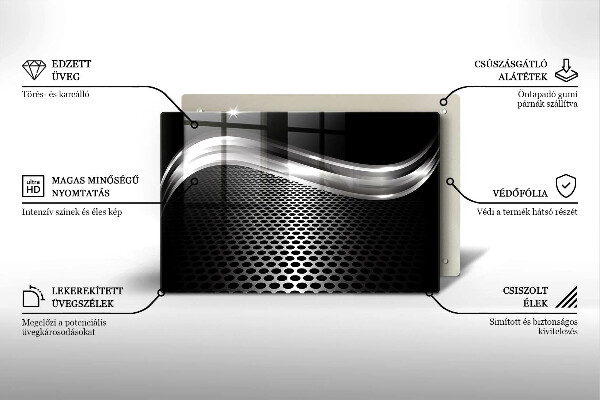 Kuchynská doska zo skla Kovová konštrukcia