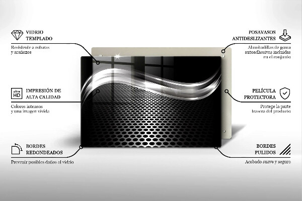 Kuchynská doska zo skla Kovová konštrukcia