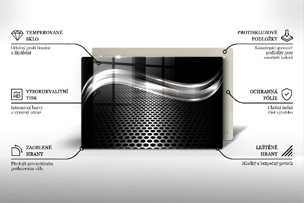 Kuchynská doska zo skla Kovová konštrukcia
