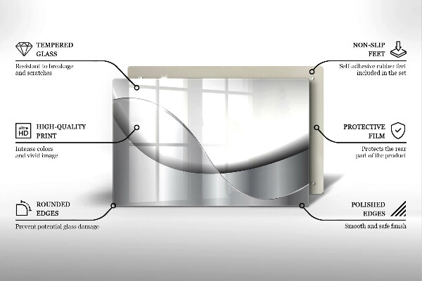 Kuchynská doska zo skla Dizajn abstraktných línií