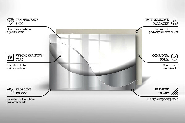 Kuchynská doska zo skla Dizajn abstraktných línií