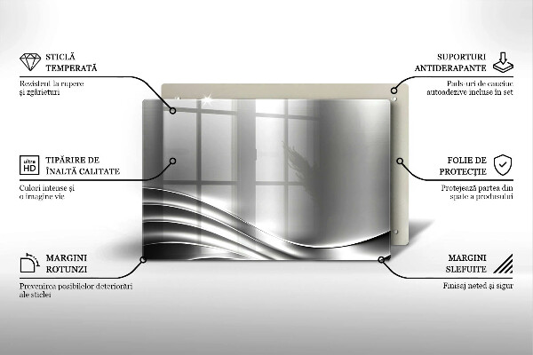 Kuchynská doska zo skla Kovová konštrukcia