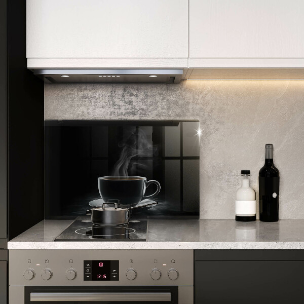 Kuchynská doska zo skla Horúca šálka kávy