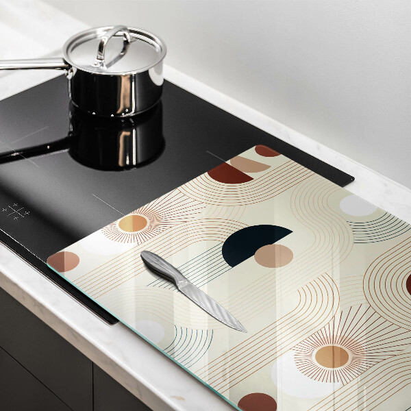 Kuchynská doska zo skla Boho geometrické tvary
