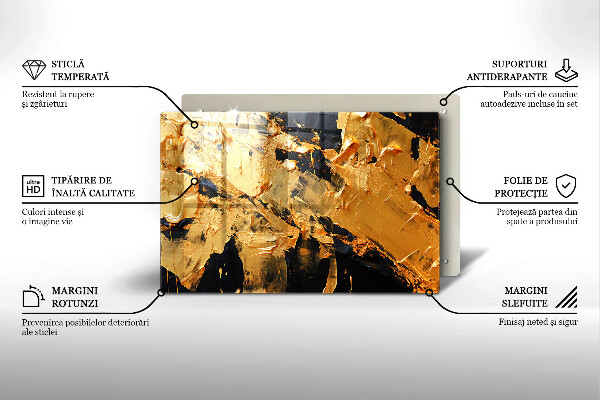 Kuchynská doska zo skla Elegantná textúra laku