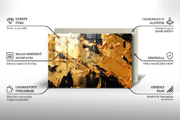 Kuchynská doska zo skla Elegantná textúra laku