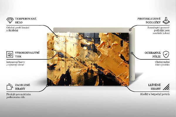 Kuchynská doska zo skla Elegantná textúra laku