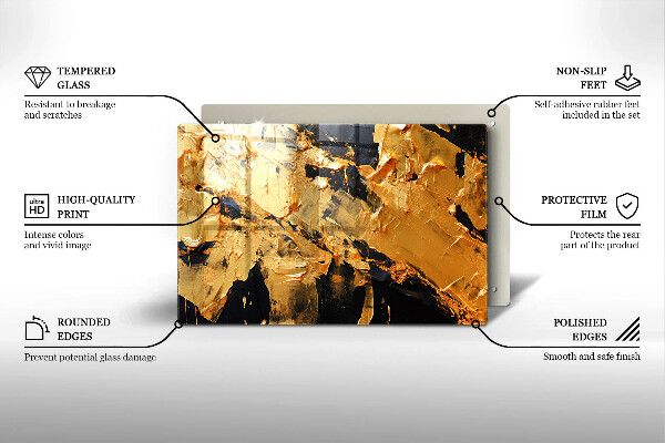 Kuchynská doska zo skla Elegantná textúra laku