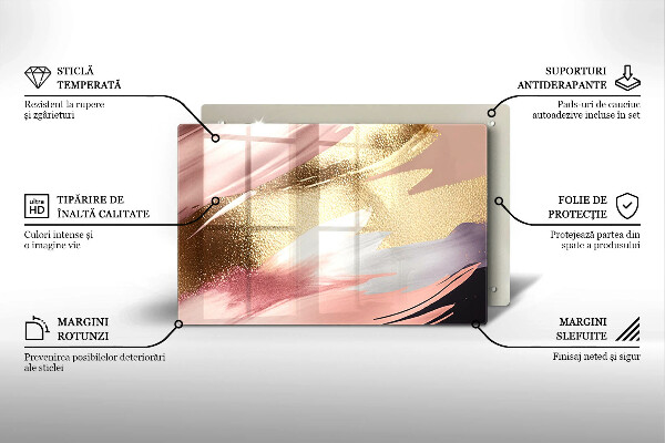 Kuchynská doska zo skla Pastelové škvrny