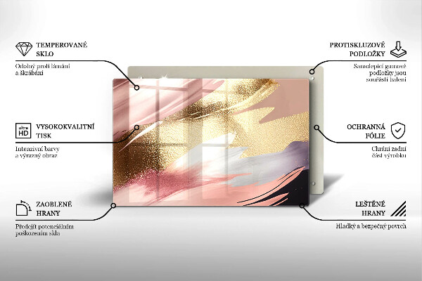 Kuchynská doska zo skla Pastelové škvrny