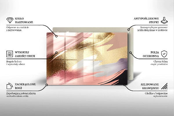 Kuchynská doska zo skla Pastelové škvrny