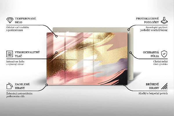 Kuchynská doska zo skla Pastelové škvrny