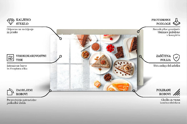 Kuchynská doska zo skla Sladkosť koláča