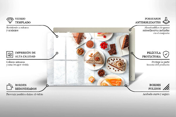 Kuchynská doska zo skla Sladkosť koláča