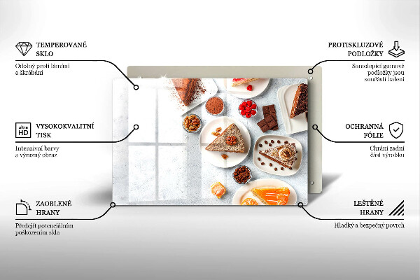 Kuchynská doska zo skla Sladkosť koláča