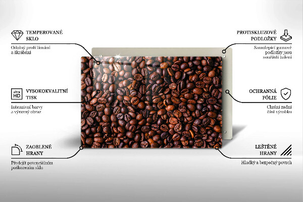 Kuchynská doska zo skla Kávové zrná