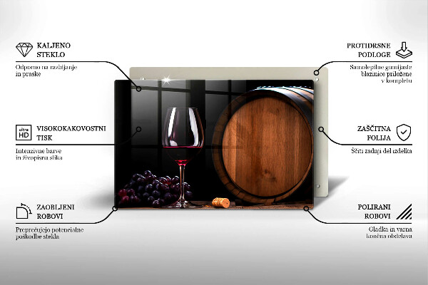Kuchynská doska zo skla Sudový pohár na víno
