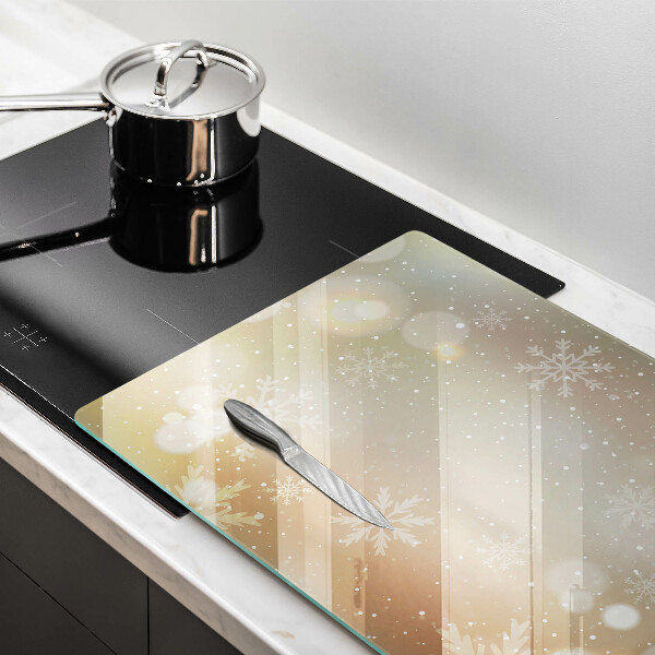 Kuchynská doska zo skla Snehové vločky