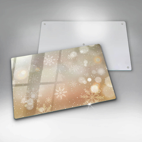 Kuchynská doska zo skla Snehové vločky
