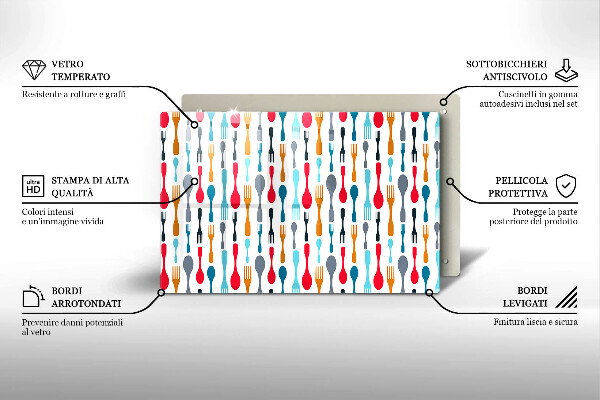 Kuchynská doska zo skla Ilustrácia lyžice