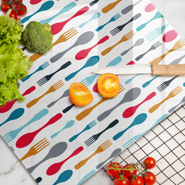 Kuchynská doska zo skla Ilustrácia lyžice