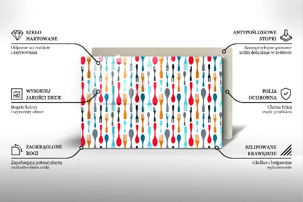Kuchynská doska zo skla Ilustrácia lyžice