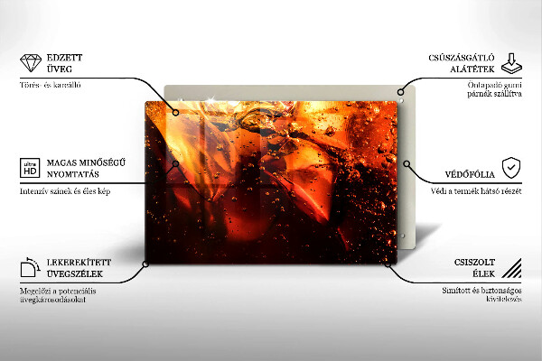 Kuchynská doska zo skla Kolový nápoj s ľadom